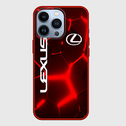 Чехол для iPhone 13 Pro ЛЕКСУС КРАСНЫЕ 3Д ПЛИТЫ, цвет: 3D-красный