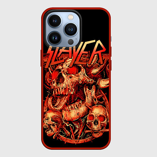 Чехол iPhone 13 Pro Slayer, Reign in Blood / 3D-Красный – фото 1