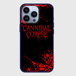 Чехол для iPhone 13 Pro CANNIBAL CORPSE КРАСНЫЕ ЧЕРЕПА, цвет: 3D-тёмно-синий