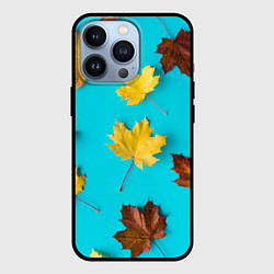 Чехол для iPhone 13 Pro Кленовый листочек, цвет: 3D-черный