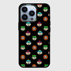Чехол для iPhone 13 Pro Южный парк, паттерн, цвет: 3D-черный