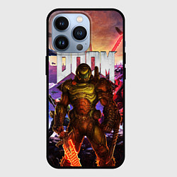 Чехол для iPhone 13 Pro DOOM ETERNAL ДУМ БИТВА В АДУ, цвет: 3D-черный