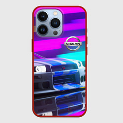 Чехол для iPhone 13 Pro NISSAN GT-R SKYLINE, цвет: 3D-красный