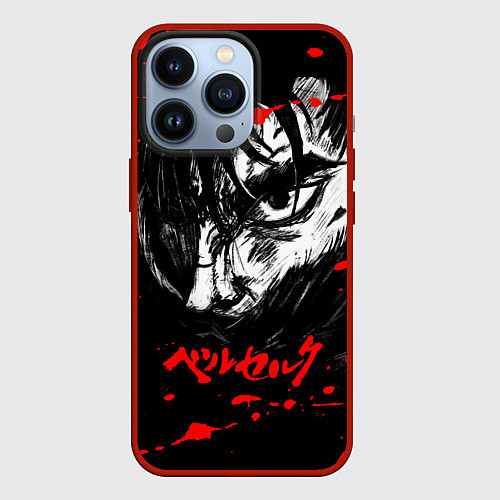 Чехол iPhone 13 Pro ГАТС БЕРСЕРК BERSERK / 3D-Красный – фото 1