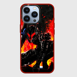 Чехол для iPhone 13 Pro БЕРСЕРК ОГНЕННЫЙ BERSERK, цвет: 3D-красный