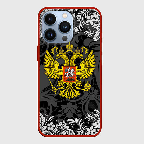 Чехол iPhone 13 Pro Российская Федерация / 3D-Красный – фото 1