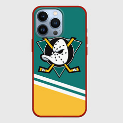 Чехол для iPhone 13 Pro Анахайм Дакс, NHL, цвет: 3D-красный