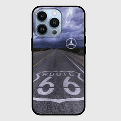 Чехол для iPhone 13 Pro Мерседес, трасса 66, цвет: 3D-черный