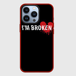 Чехол для iPhone 13 Pro Im broken с разбитым сердцем, цвет: 3D-красный