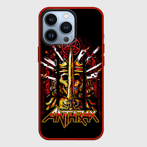 Чехол iPhone 13 Pro Anthrax - For All Kings / 3D-Красный – фото 1