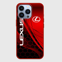 Чехол для iPhone 13 Pro LEXUS RED GEOMETRY ЛЕКСУС, цвет: 3D-красный