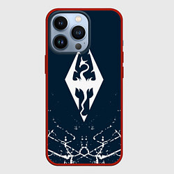 Чехол для iPhone 13 Pro THE ELDER SCROLLS SKYRIM ЭМБЛЕМА ДРАКОНА, цвет: 3D-красный