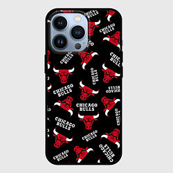 Чехол для iPhone 13 Pro CHICAGO BULLS БЫКИ УЗОР, цвет: 3D-черный