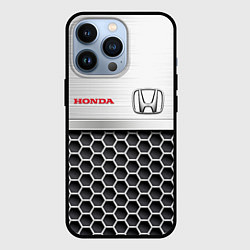 Чехол для iPhone 13 Pro HONDA Стальная решетка, цвет: 3D-черный