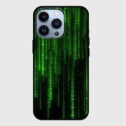Чехол для iPhone 13 Pro Матрица двоичный код, цвет: 3D-черный