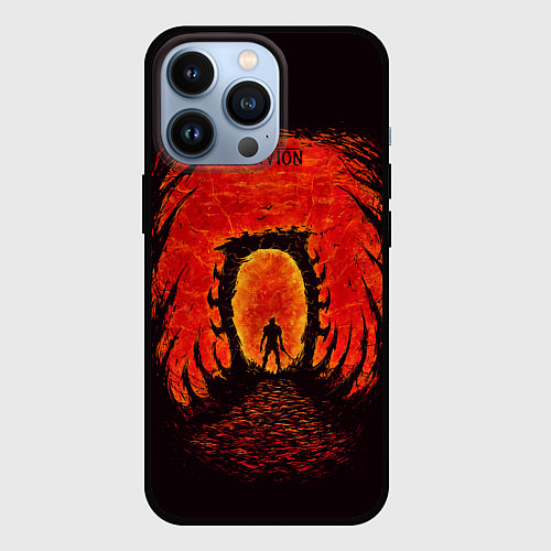 Чехол iPhone 13 Pro Ворота в Обливион / 3D-Черный – фото 1