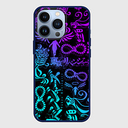 Чехол для iPhone 13 Pro ТАТУ ТОКЙСКИЕ МСТИТЕЛИ НЕОН, цвет: 3D-тёмно-синий