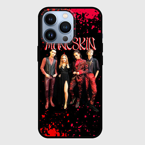 Чехол iPhone 13 Pro Maneskin Лунный свет, рок - группа / 3D-Черный – фото 1