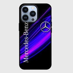 Чехол для iPhone 13 Pro MERCEDES-BENZ МЕРСЕДЕС-БЕНЗ ПУРПУРНЫЙ, цвет: 3D-черный