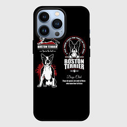 Чехол для iPhone 13 Pro Бостон-Терьер Boston Terrier, цвет: 3D-черный