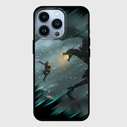 Чехол для iPhone 13 Pro TES FUS RO DAH DRAGON, цвет: 3D-черный