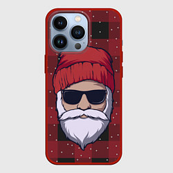 Чехол для iPhone 13 Pro SANTA HIPSTER САНТА ХИПСТЕР, цвет: 3D-красный