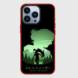 Чехол для iPhone 13 Pro Атака титанов 4 Эрен, цвет: 3D-красный