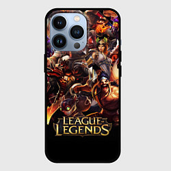 Чехол для iPhone 13 Pro LEAGUE OF LEGENDS НЕОН БРЫЗГИ КРАСОК, цвет: 3D-черный