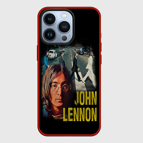 Чехол iPhone 13 Pro The Beatles John Lennon / 3D-Красный – фото 1