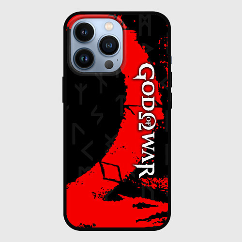 Чехол iPhone 13 Pro GOD OF WAR СИМВОЛ КРАТОСА / 3D-Черный – фото 1