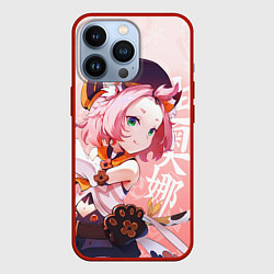 Чехол для iPhone 13 Pro Диона - Геншин Импакт, цвет: 3D-красный