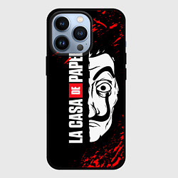 Чехол для iPhone 13 Pro БУМАЖНЫЙ ДОМ, LA CASA DE PAPEL, цвет: 3D-черный