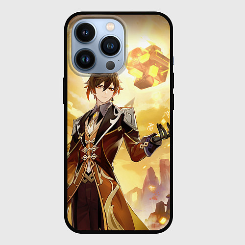 Чехол iPhone 13 Pro Zhongli Order / 3D-Черный – фото 1