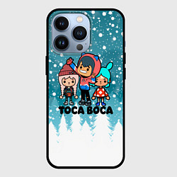 Чехол для iPhone 13 Pro Новогодний Toca Boca, цвет: 3D-черный