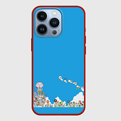 Чехол для iPhone 13 Pro Такой разный Такаси Мураками, цвет: 3D-красный