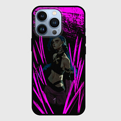 Чехол для iPhone 13 Pro Pink Jinx, цвет: 3D-черный