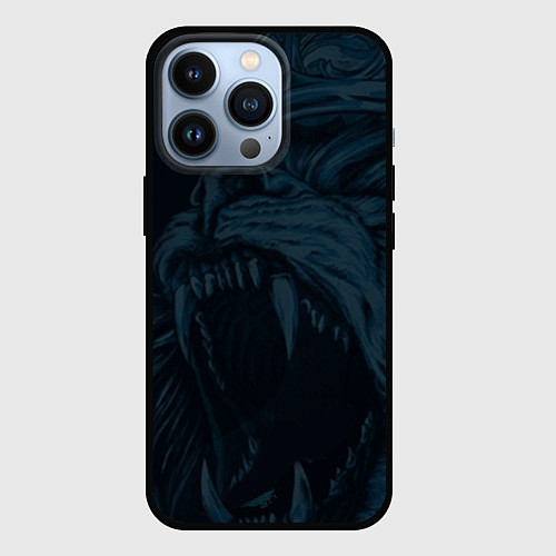 Чехол iPhone 13 Pro Zenit lion dark theme / 3D-Черный – фото 1