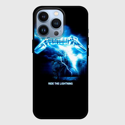Чехол iPhone 13 Pro Ride the Lightning Metallica / 3D-Черный – фото 1