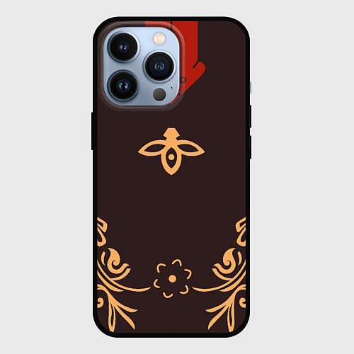 Чехол iPhone 13 Pro КОСТЮМ ХУ ТАО HU TAO / 3D-Черный – фото 1