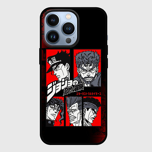 Чехол iPhone 13 Pro JOJO BIZARRE ADVENTURE ДЖОДЖО АРТ / 3D-Черный – фото 1
