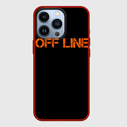 Чехол для iPhone 13 Pro Офлайнoffline, цвет: 3D-красный