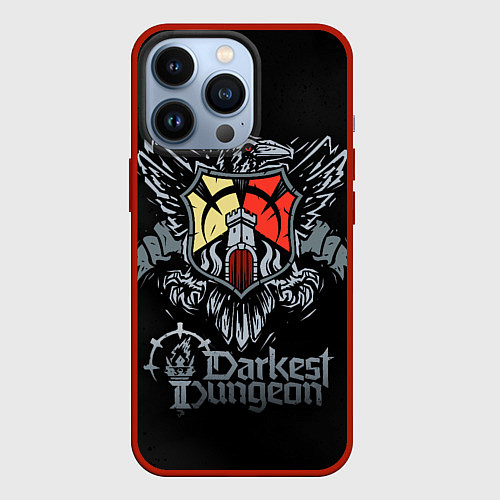 Чехол iPhone 13 Pro Darkest Dungeon герб / 3D-Красный – фото 1