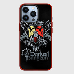 Чехол для iPhone 13 Pro Darkest Dungeon герб, цвет: 3D-красный