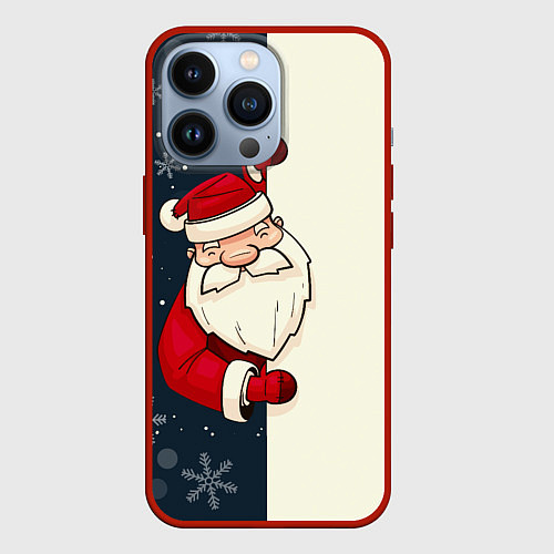 Чехол iPhone 13 Pro Привет Дед Мороз / 3D-Красный – фото 1