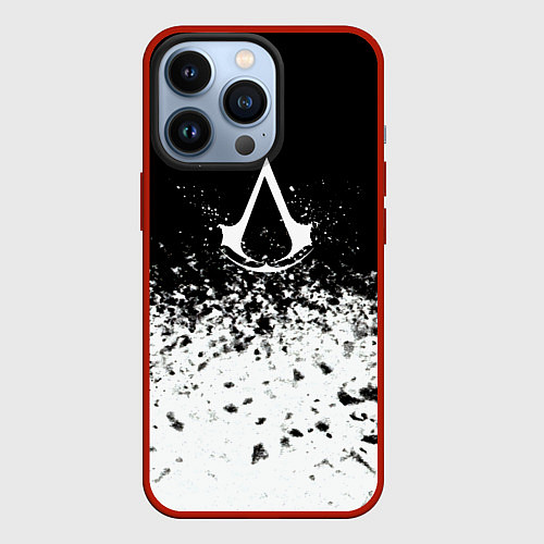 Чехол iPhone 13 Pro Assassins creed ассасины / 3D-Красный – фото 1
