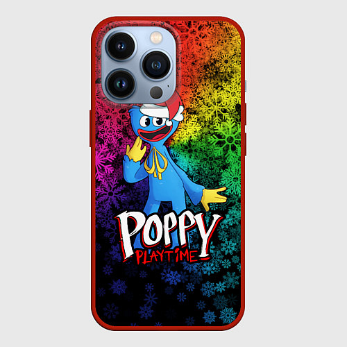 Чехол iPhone 13 Pro POPPY PLAYTIME НОВОГОДНИЙ ПОППИ ПЛЕЙТАЙМ / 3D-Красный – фото 1