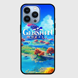 Чехол для iPhone 13 Pro МИР ГЕНШИН ИМПАКТ WORLD GENSHIN IMPACT, цвет: 3D-черный