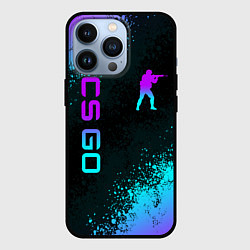 Чехол для iPhone 13 Pro CS GO NEON SYMBOL STYLE SKIN КС ГО НЕОН, цвет: 3D-черный