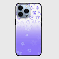 Чехол для iPhone 13 Pro GENSHIN IMPACT SYMBOL PATTERN SAKURA САКУРА, цвет: 3D-черный