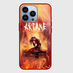 Чехол для iPhone 13 Pro JINX В ОГНЕ, АРКЕЙН LEAGUE OF LEGENDS, цвет: 3D-красный